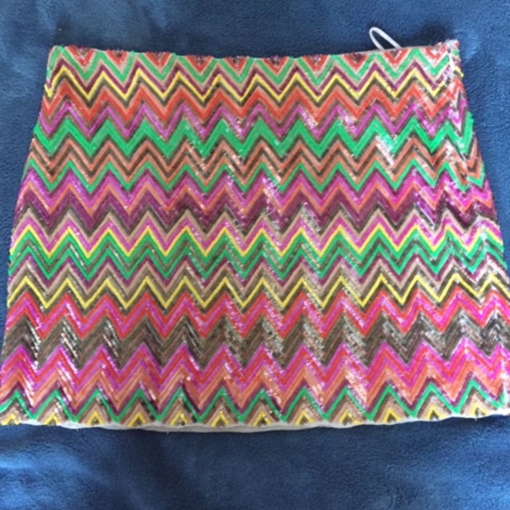 Haute Hippie rainbow sequin mini skirt
